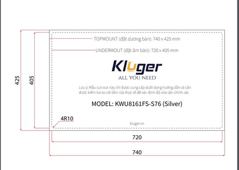 Chậu rửa bát Kluger KWU8161FB – S76 Plus
