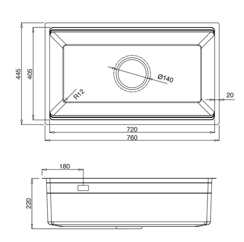 Chậu rửa bát Kluger KWU8161FB – S76