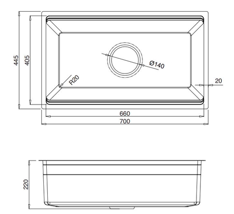 Chậu rửa bát Kluger KWU8161FB – S70