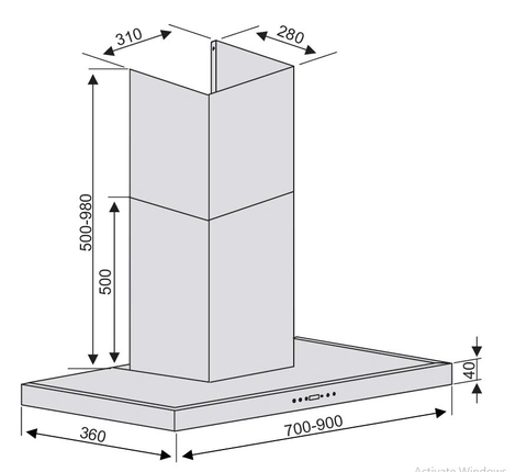 MÁY HÚT MÙI LORCA TA 6007EC​​​​​​​ | Sấy vệ sinh động cơ | Cánh kim loại  | Siêu khỏe | 9 mức công xuất