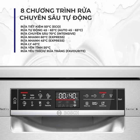 Máy rửa bát Bosch SMS6ZCI85M Seri 6 đời 2025