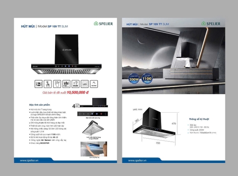 Máy hút mùi Spelier SP 109 TT Slim (Mới nhất năm 2025)