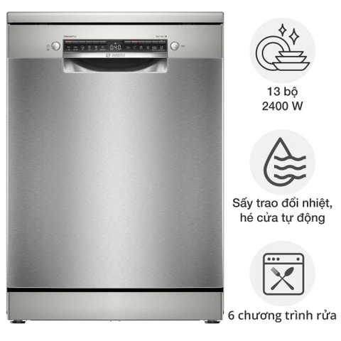 Máy rửa bát Bosch SMS4ECI26E serie 4 sấy hé cửa