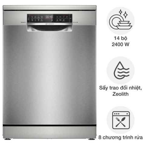 Máy rửa bát Bosch SMS6ZCI16E Seri6 Tích hợp ZEOLITH