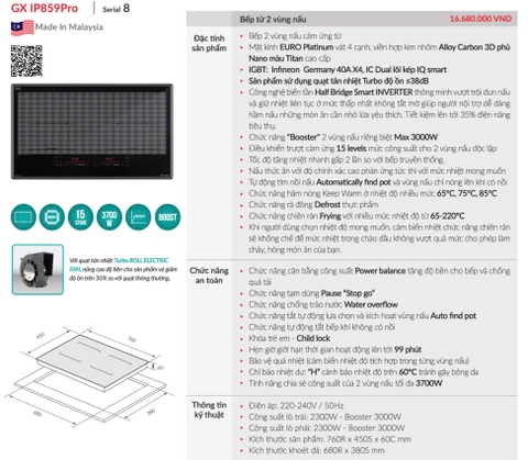 Bếp từ GrandX GX IP859 pro