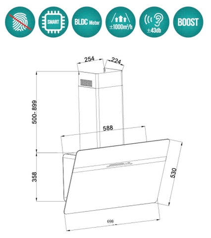 Máy Hút Mùi GX H70S86G