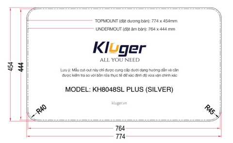 Chậu rửa bát Kluger KH8048SL Plus