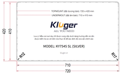 Chậu rửa bát Kluger KY7545SL Plus