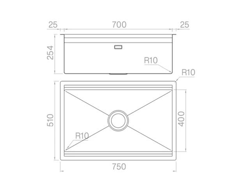 Chậu rửa bát NoBiNox NA875U