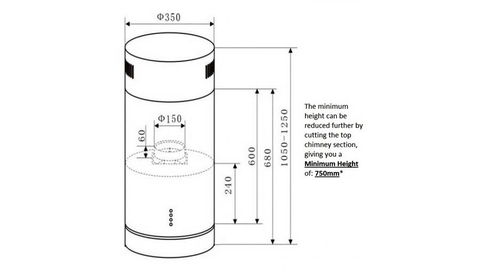 Máy Hút Mùi Chefs EH-R822E3