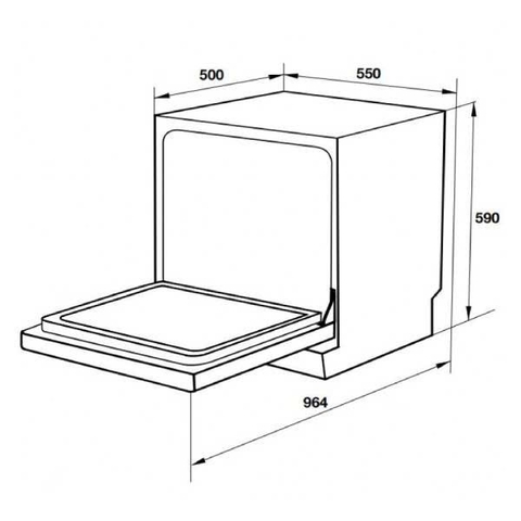 Máy rửa chén mini Hafele HDW-T5531B 538.21.350