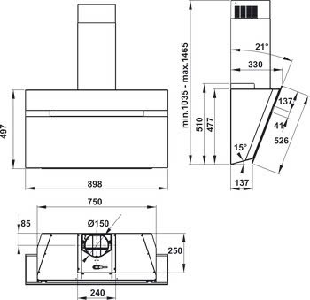 Máy Hút Mùi Hafele HH-WVG90B 539.89.335