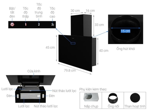 Máy Hút Mùi Hafele HH-WVG80E 533.86.018