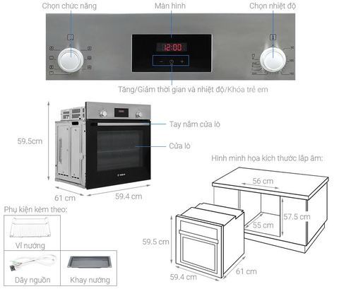 Lò nướng Bosch HBF113BR0A
