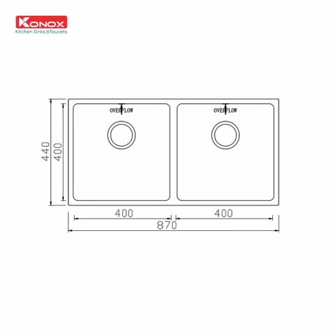 Chậu rửa bát Konox 8744DU