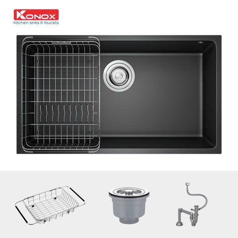 Chậu rửa bát KONOX Granite Sink Naros 760S – Black