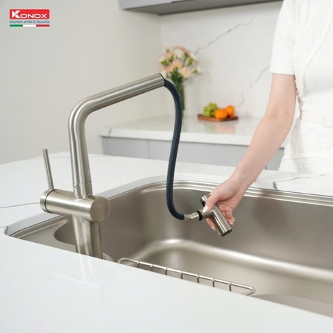 Vòi rửa bát Konox Volta Nickel