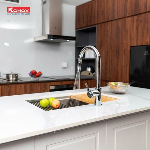 Vòi rửa bát Konox Alto Nickel