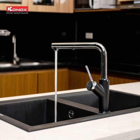Vòi rửa bát Konox Artan Black