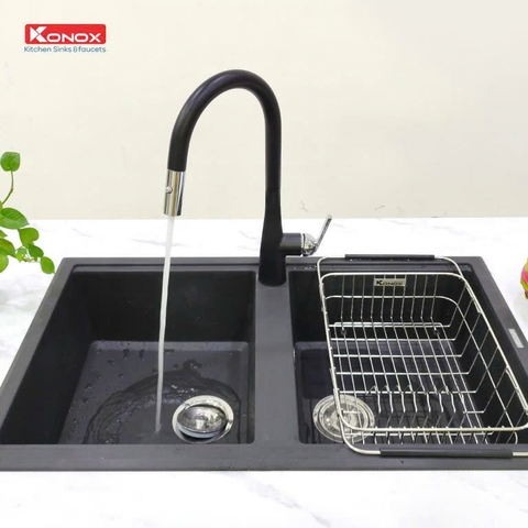 Vòi rửa bát Konox Curva Black