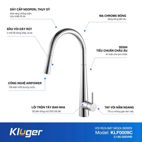 Vòi rửa bát Kluger  KLF0009C
