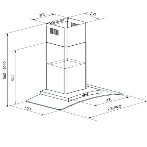 Máy hút mùi EUROSUN EH-90AF81S