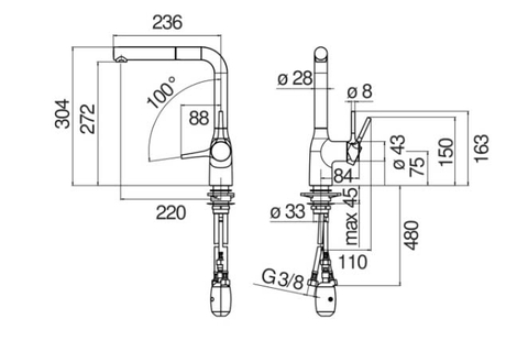 Vòi rửa bát NoBiNox MANIA NB217B