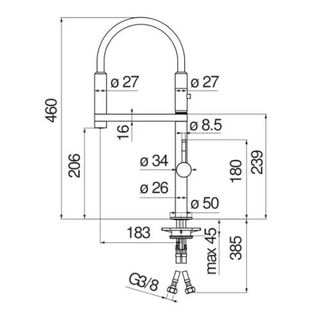 Vòi rửa bát NoBiNox MOVE NB133S
