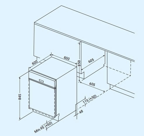 Máy rửa bát Malaysia Fandi FD-SMS 14EU68E