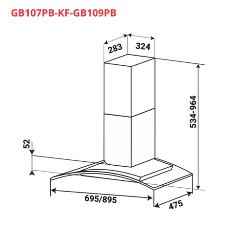Máy Hút Mùi KAFF KF GB107PB