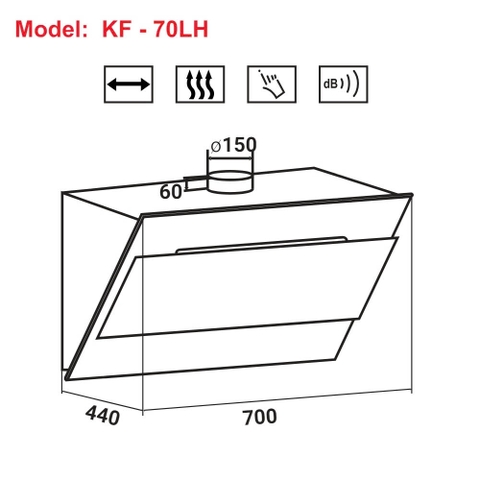 Máy Hút Mùi KAFF KF 70LH