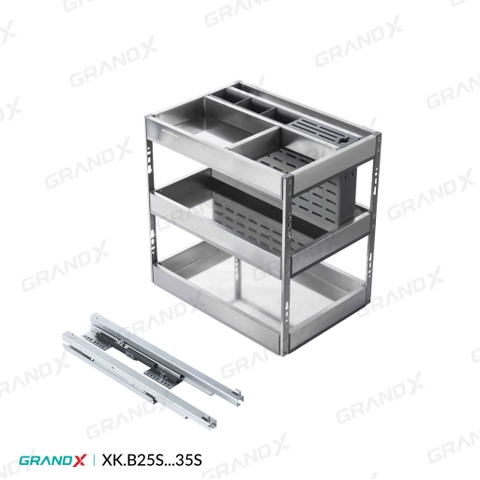 Giá dao thớt gia vị inox 304 hộp Grandx XK.B35S