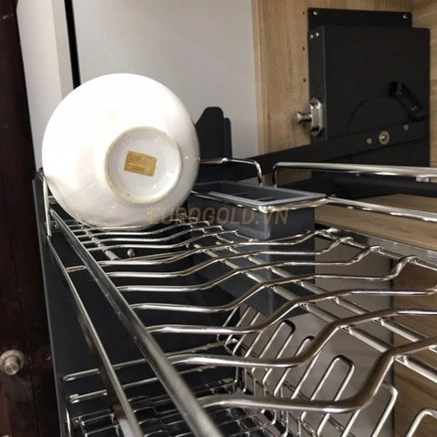 Giá Bát Đĩa Nâng Hạ INOX 304 Nan Oval EPV9070PRO (EPO9370LX) Eurogold