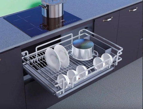 Kệ đựng bát đĩa đa năng nan oval hợp kim phủ nano Grob C1OP.083.75