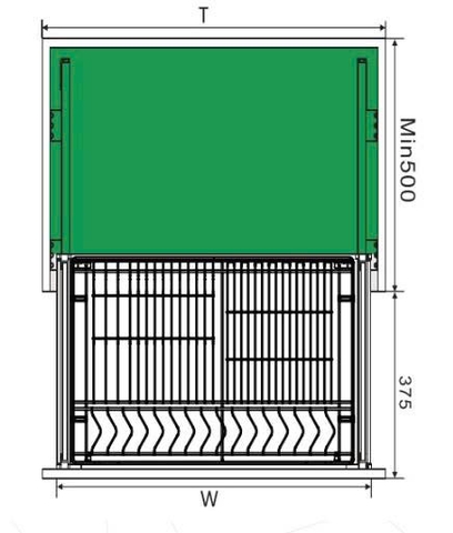 Kệ đựng bát đĩa đa năng nan oval hợp kim phủ nano Grob C1OP.083.75