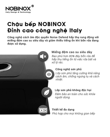 CHẬU RỬA BÁT 2 HỐ NOBINOX LIKEN NL700