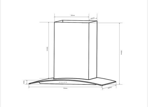 Máy Hút Mùi Kính Cong BLANC BA 90AB