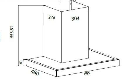 Máy hút mùi chữ T Canzy CZ PRO333SG