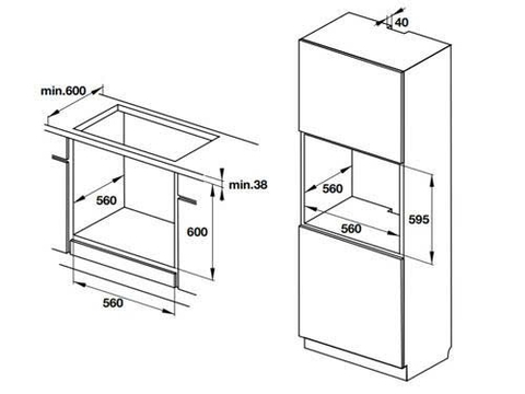 LÒ NƯỚNG ÂM TỦ Hafele HO-KT60C 534.05.571
