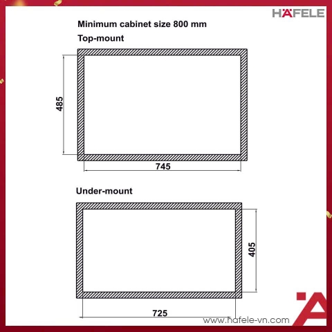 Chậu Rửa Chén Bát Inox WS R10 Hafele HS25-SSN1S-7650 567.24.484