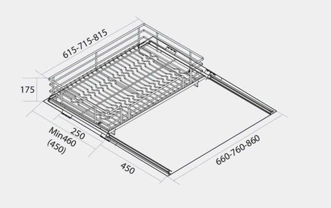 Giá xoong nồi tủ dưới nan Oval Canzy CZO-6002-700