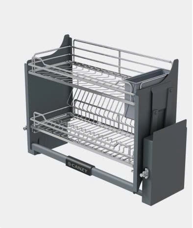 Giá bát đĩa nâng hạ tủ trên nan Oval Canzy CZO-6005-900