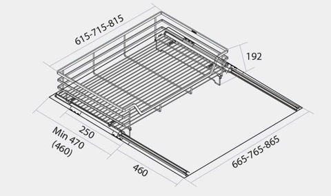 Giá xoong nồi tủ dưới nan dẹt Canzy CZF-5002-800