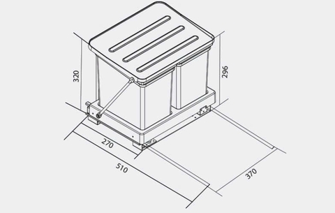 Thùng rác 2 hố *7 lít Canzy CZA-1003-2x7L