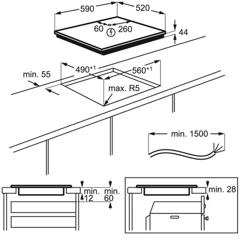 BẾP TỪ ÂM BA VÙNG NẤU ELECTROLUX LIT60342