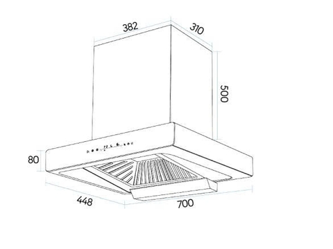 Máy hút mùi chữ T Canzy CZ EH70AW