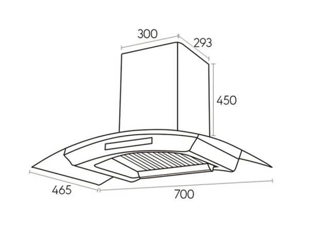 Máy hút mùi kính cong Canzy CZ ML8-70DC