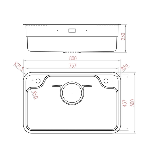 CHẬU RỬA BÁT 1 HỐ NOBINOX ARVO B180
