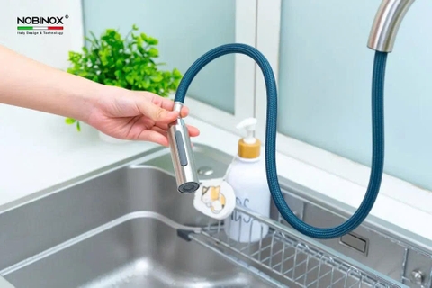 VÒI RỬA BÁT DÂY RÚT NOBINOX ADORA NX992 PLUS 2026 CHỐNG BẮN
