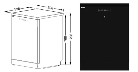Máy rửa chén KAFF KF S17805B Lux
